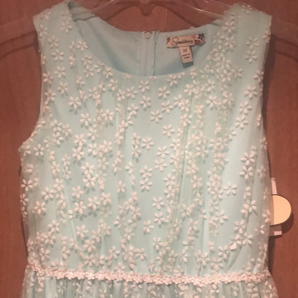Speechless Girls Mint Green Dress size 14 - Picture 3 of 7